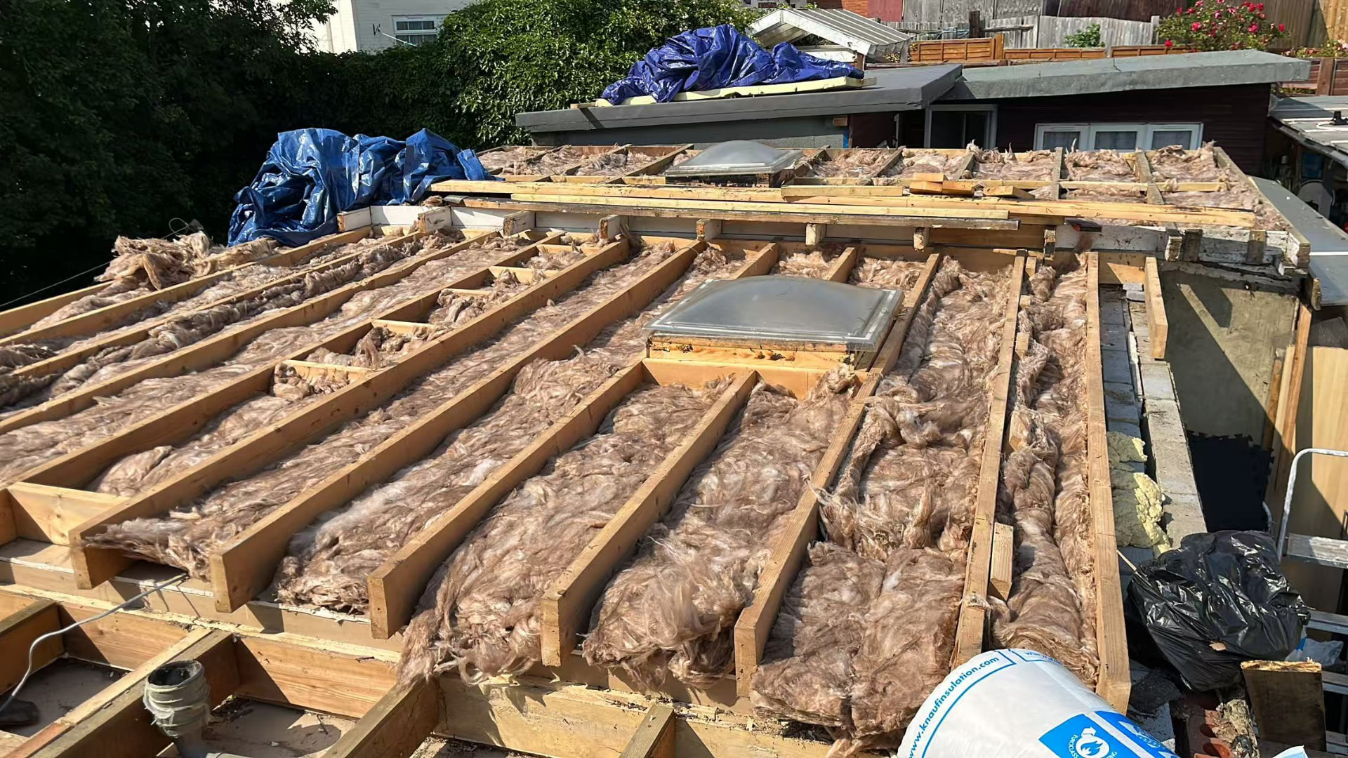 Full flat roof rebuild with GRP covering and new rooflights — image 3