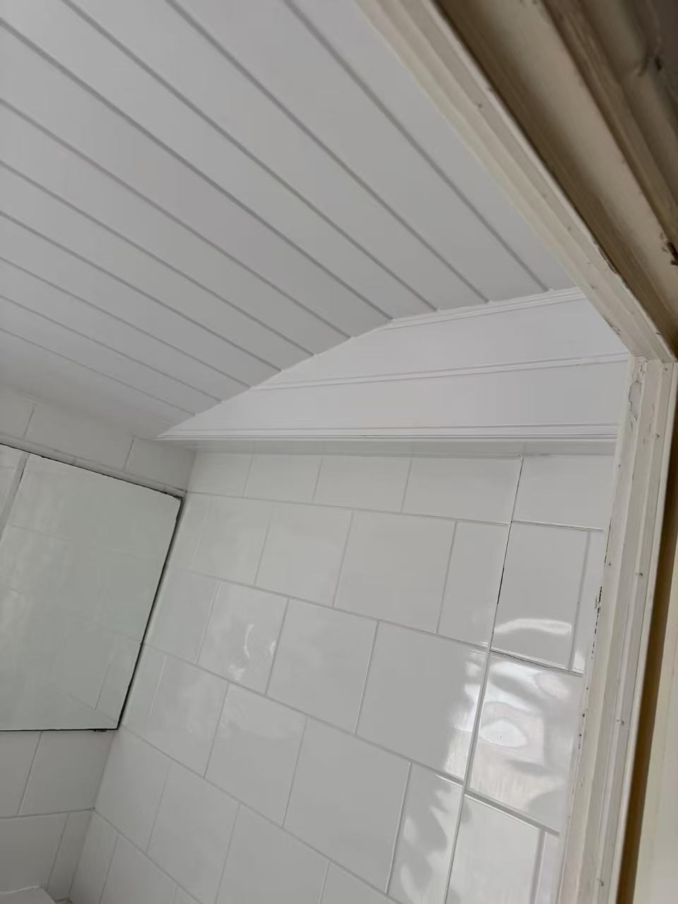 Bathroom ceiling refurbishment with PVC cladding — image 2
