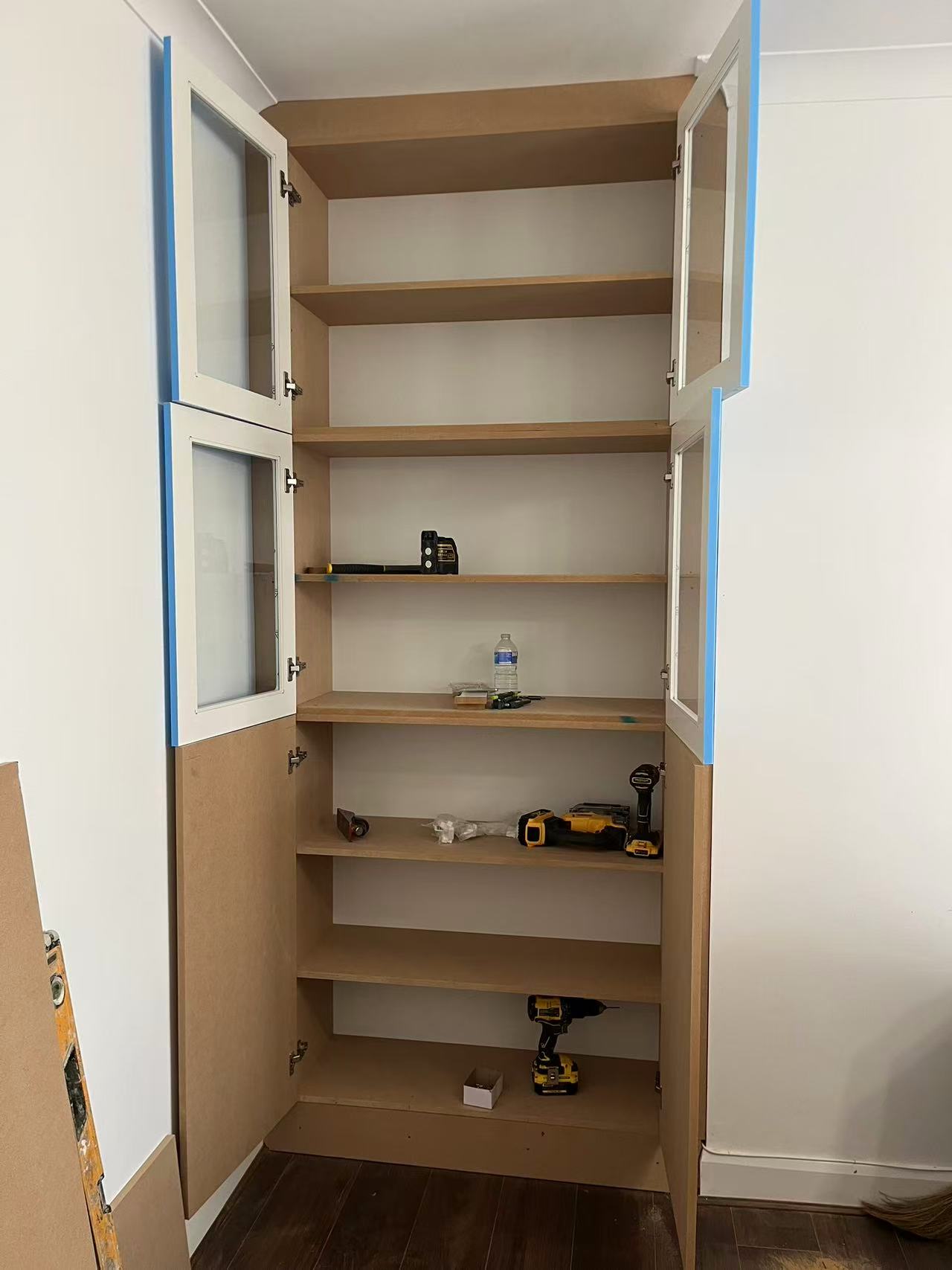 Bespoke alcove display cabinet with glazed doors — image 2