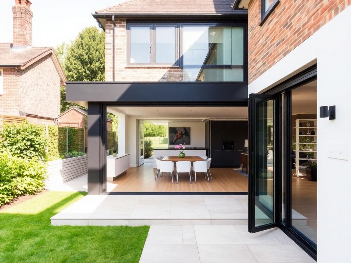Bi-fold rear extension