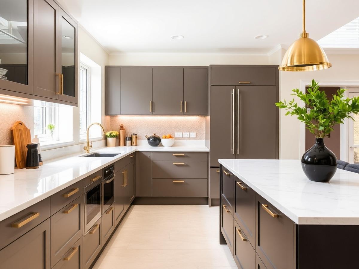 Handleless kitchen & island